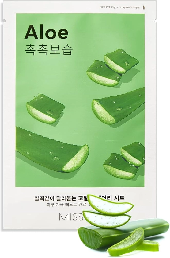 MISSHA Airy Fit Sheet Mask (Aloe), 19 ml