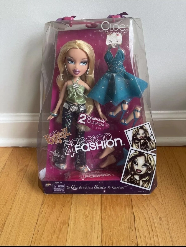 Bratz Passion 4 Fashion Cloe Doll w/ 2 Complete Outfits MGA 333814