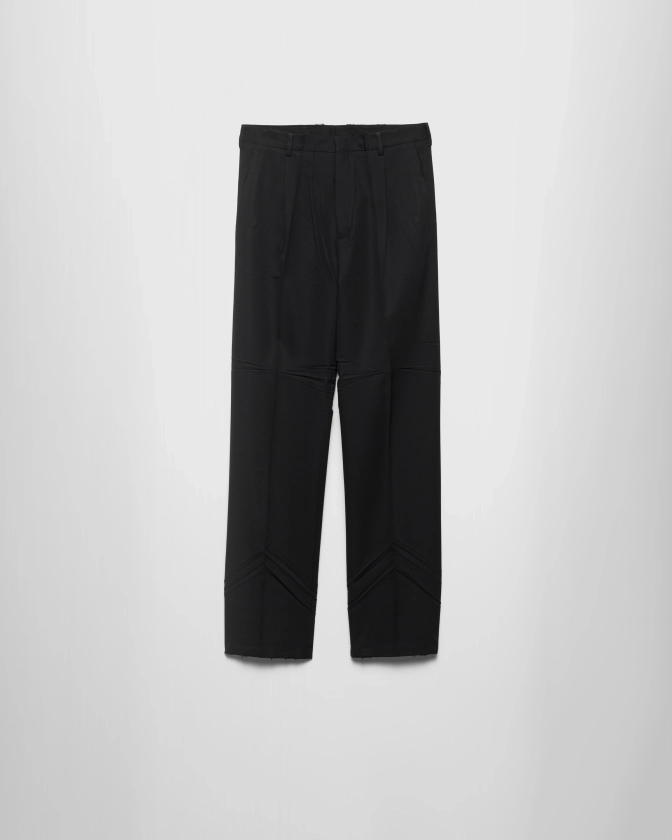 Pantalon En Laine Noir | PRADA