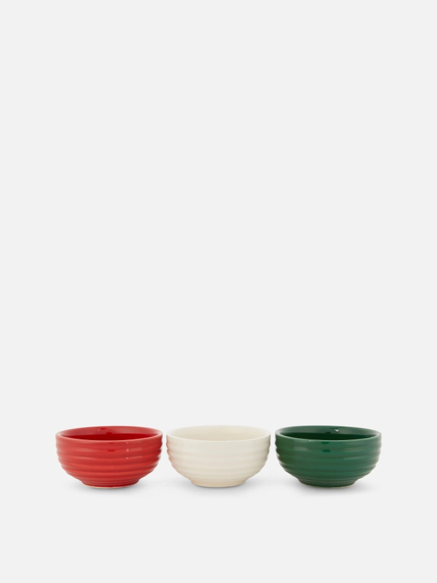 3pk Festive Pinch Bowls