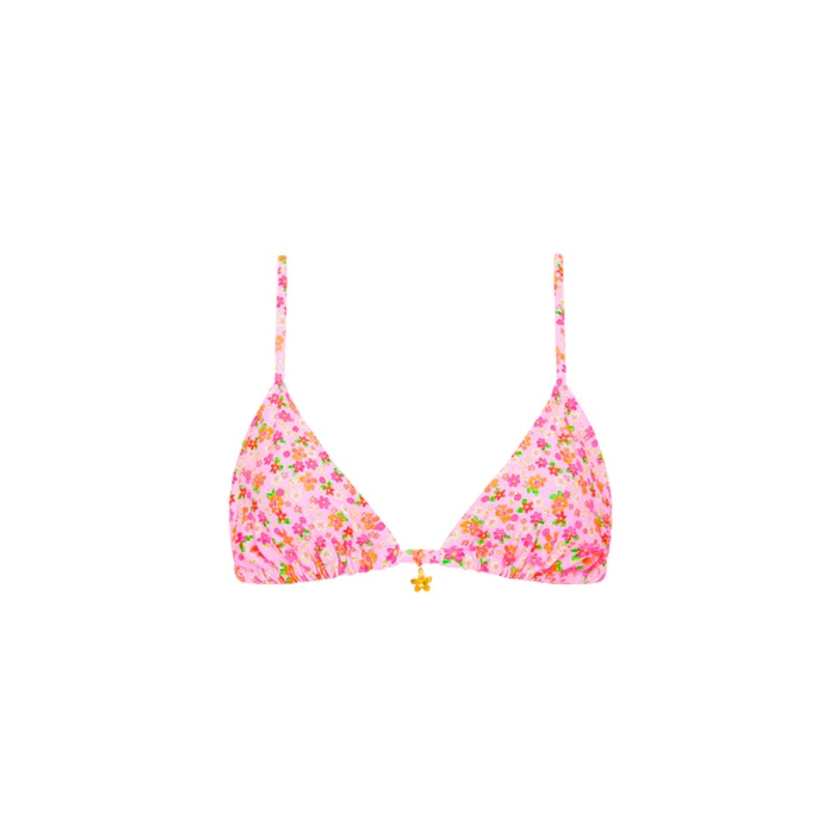 Bralette Bikini Top - Frangipani Fever