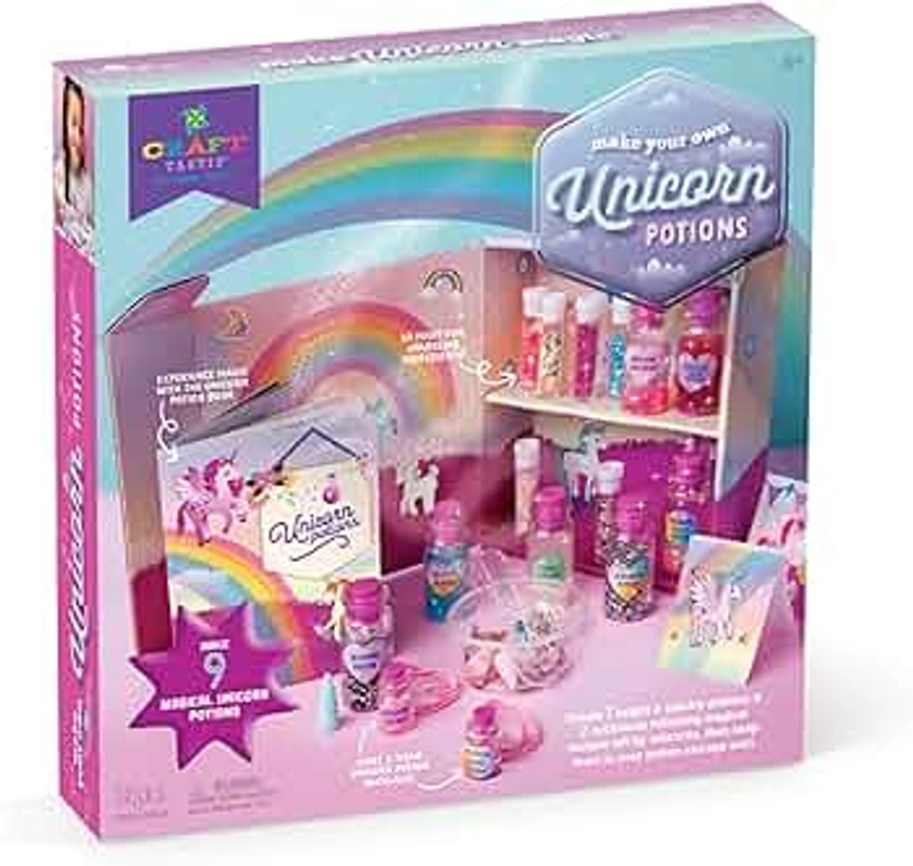 Craft-tastic – DIY Unicorn Potions Craft Kit – Includes Book with Magical Recipes, Enchanted Ingredients, Cabinet & More – Arts & Crafts for Kids – Fun, Creative & Unique Gift