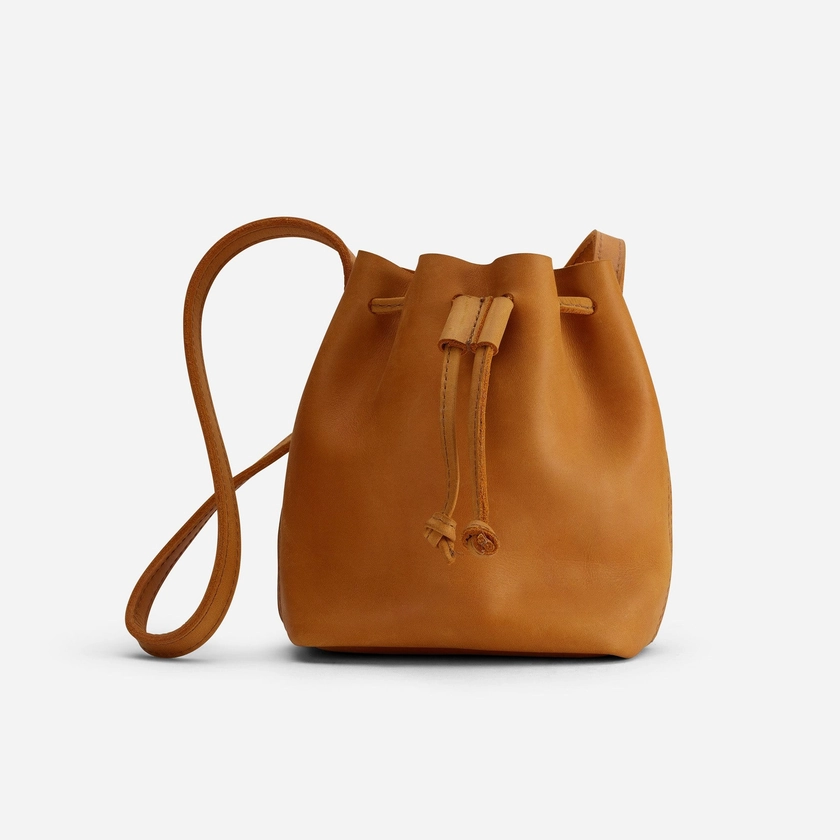 Topa Mini Leather Suede Bucket Bag