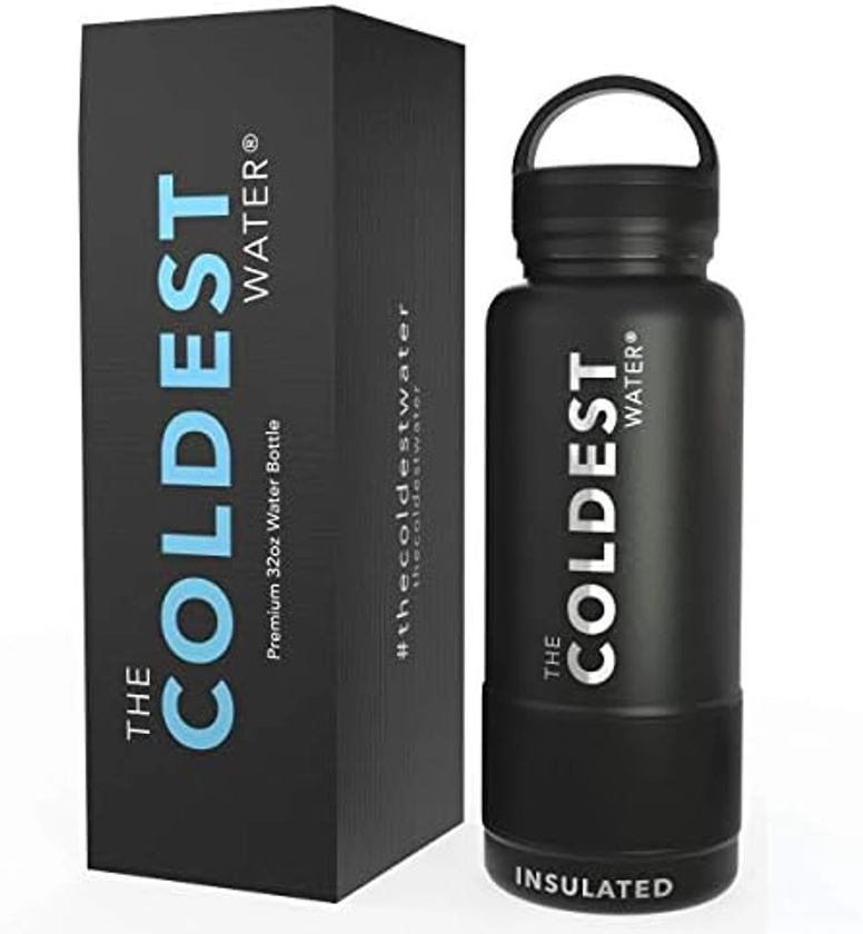 Coldest Sports Water Bottle - (Loop Lid) Leak Proof, Vacuum Insulated Stainless Steel, Double Walled, Thermo Mug, Metal Canteen