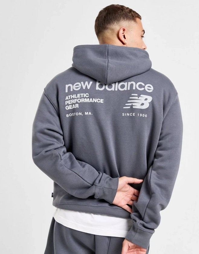 New Balance Sweat à Capuche Linear Homme Gris- JD Sports France 