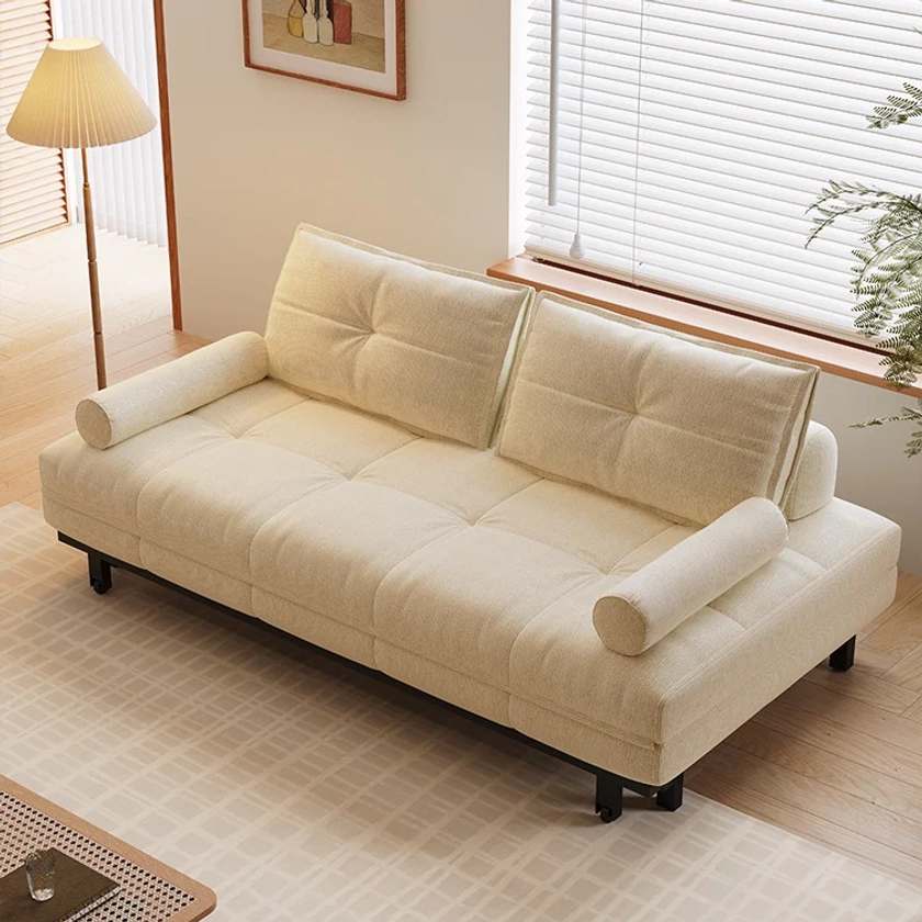 Multi-functional Foldable Telescopic Cotton Simple Sofa Bed