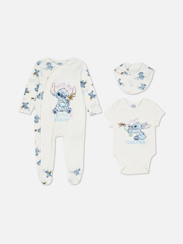 Disney’s Lilo & Stitch Sleepsuit, Bodysuit and Bib Set