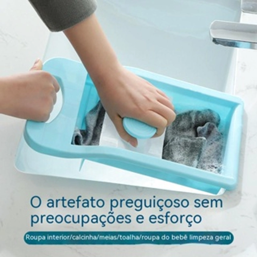 Lavatório Meias De Lavar Roupa Preguiçosa Ferramenta De Lavagem Interior Dormitório Para Alunos Adultos Manual Mini Bacia | Shopee Brasil