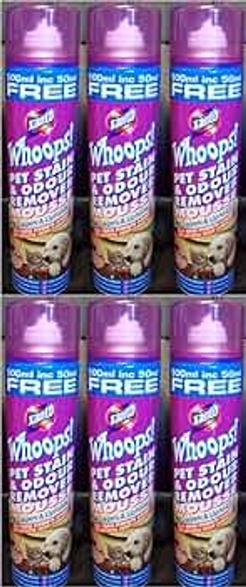 6 x Xanto Pet Stain & Odour Remover Mousse For Carpet & Upholstery 500ML