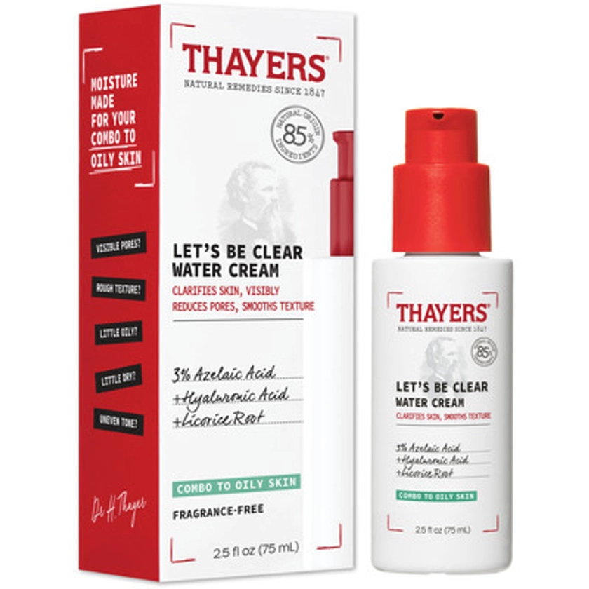 Thayers Let's Be Clear Water Face Cream, Moisturizer with Azelaic Acid and Hyaluronic Acid | Shoppers Drug Mart