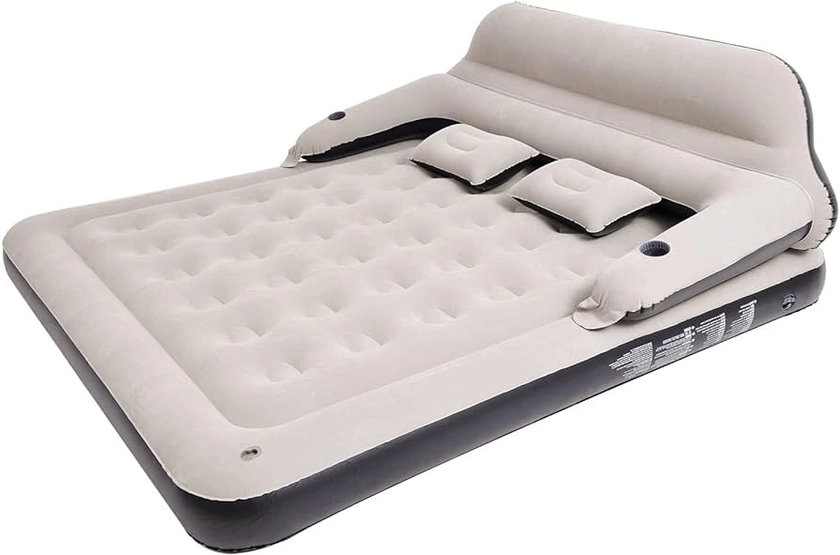 RAPTAVIS Queen Size Air Mattress Blow Up Bed,Inflatable Bed with Pillows and Backrest