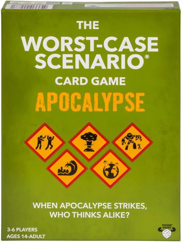 MOOSE GAMES The Worst-Case Scenario Card Game Apocalypse | Match How Players Rank Five Apocalyptic Scenarios from Bad to Worst | Score Points and Win! for Ages 14 to Adult for 3 to 6 Players