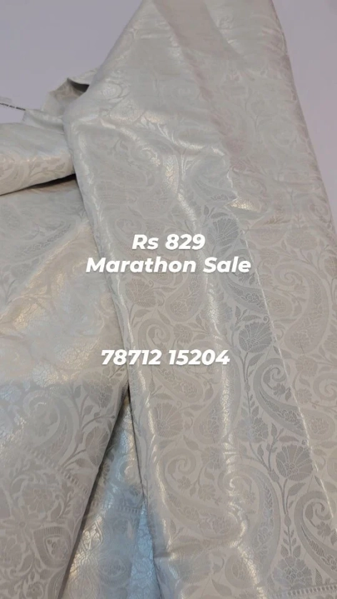 silver bridal saree