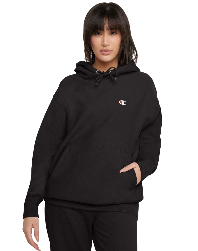 Reverse Weave Oversized Hoodie, C logo