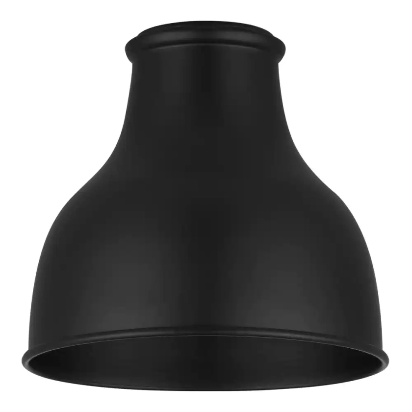 Small Matte Black Metal Bell Pendant Lamp Shade 860965 - The Home Depot