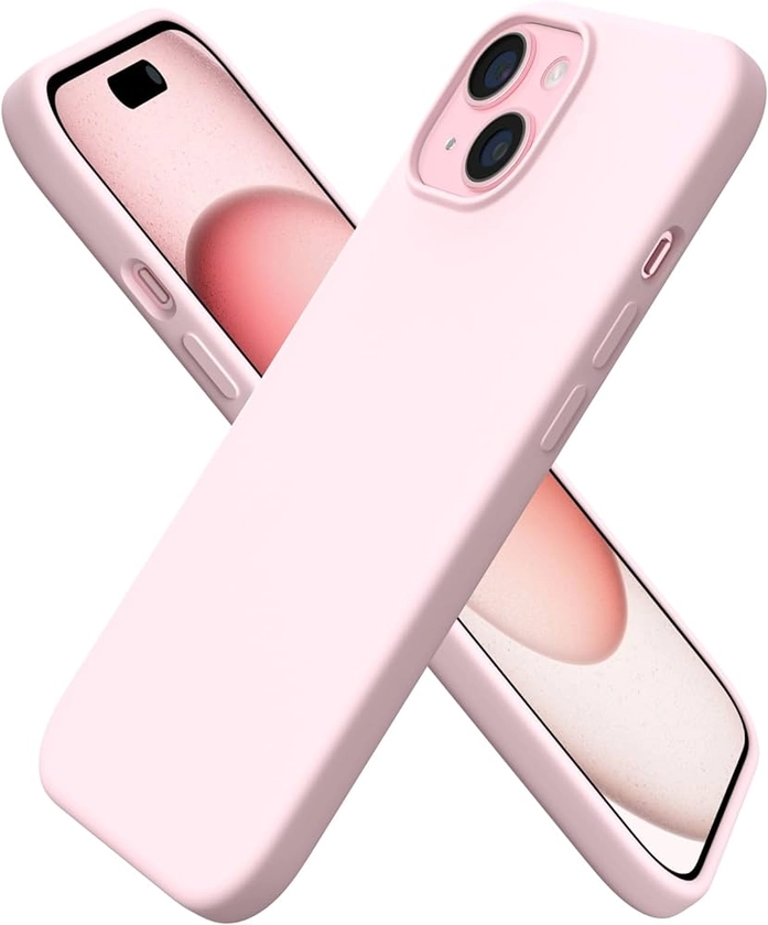 ORNARTO Coque pour iPhone 15, Case en Silicone Liquide Compatible avec iPhone 15 6,1 Pouces, Étui Fine Slim, Protection Complète Housse Souple, Cover Antichoc-Rose : Amazon.fr: High-Tech