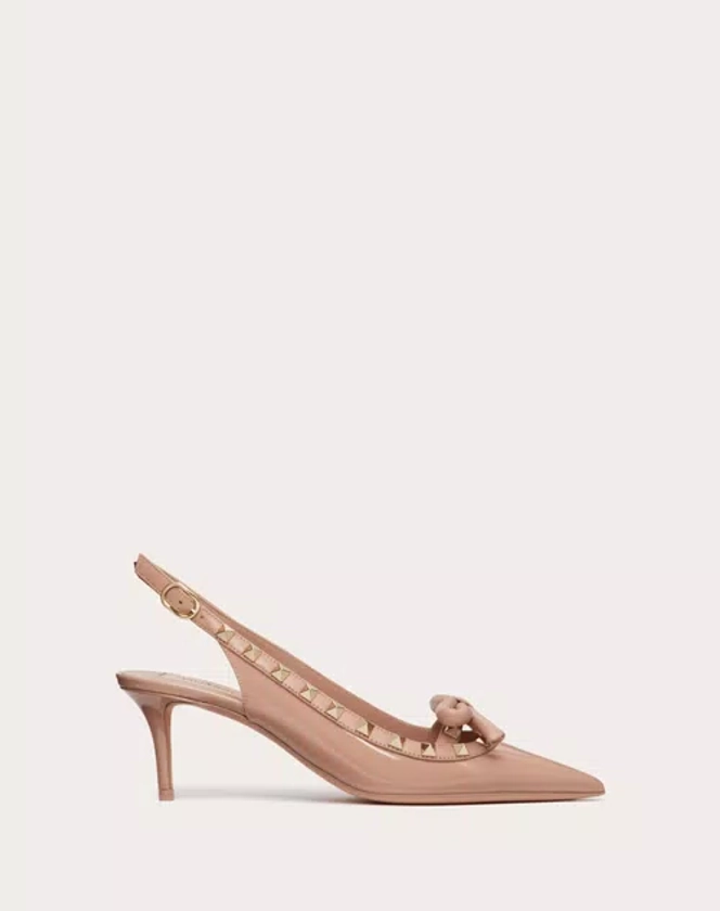 Vlogo Signature Patent Leather Slingback Pump 40mm / 1.6 In. for Woman in Rose Cannelle | Valentino MY