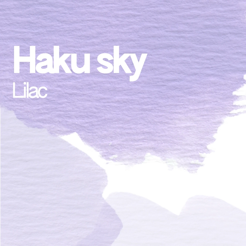 Demi-godet d'aquarelle artisanale individuel - Haku Sky Lilac