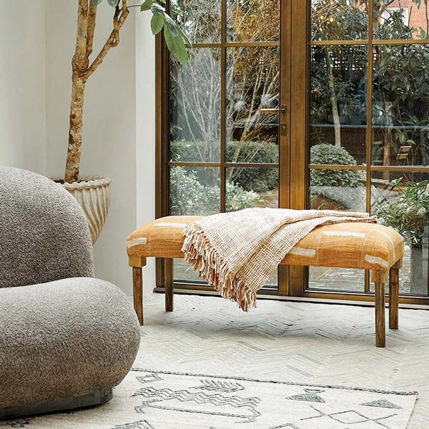 Issuri Upholstered Bench | Stylish Seating | Abigail Ahern