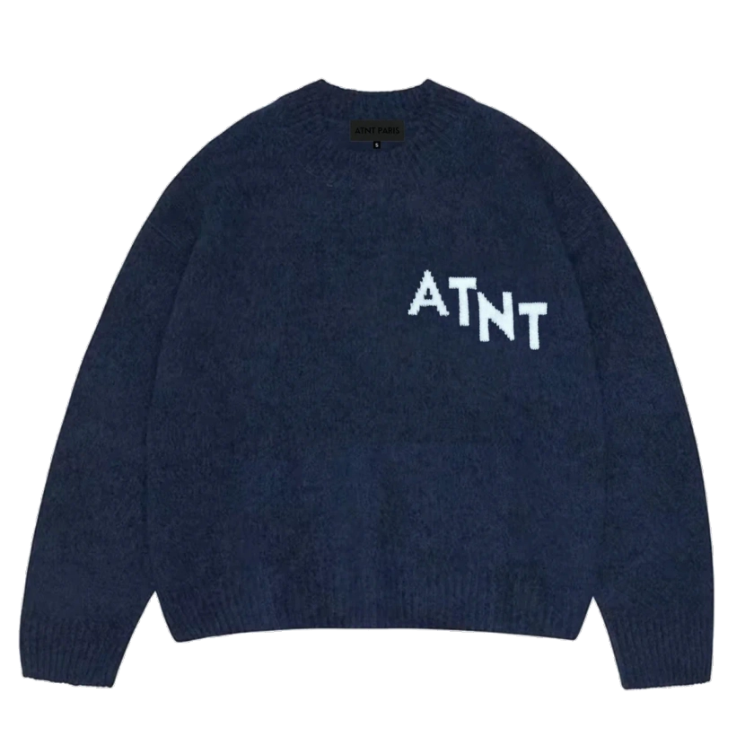 Pull Oversize Navy Effet Cachemire