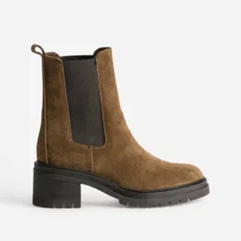 Chelsea boots TEXTO marron cuir velours