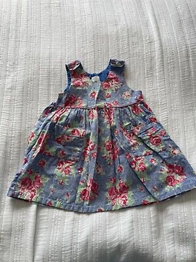 True Vintage 1980s Adam’s Blue Pink Floral Pinafore Dress Age 1.5-2 Years Cotton | eBay