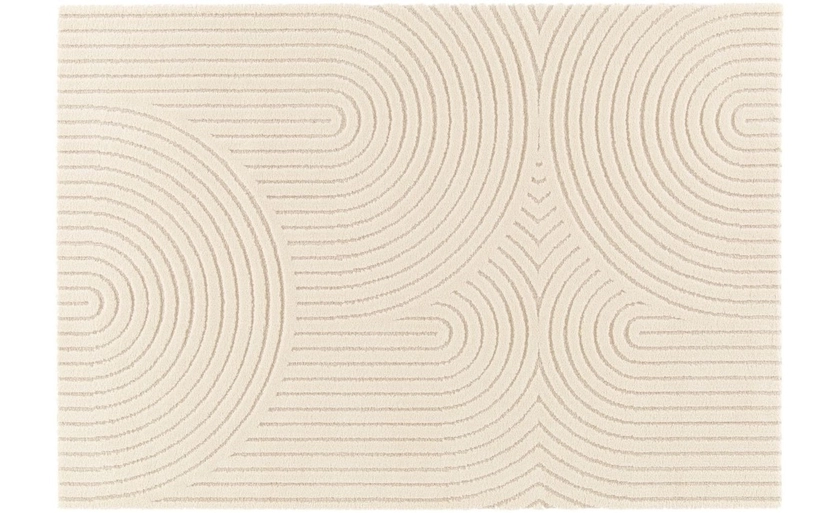 Tapis, géométrique beige, | Saint Maclou