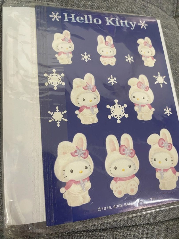 Heisei Retro 2002 Hello Kitty Hokkaido Limited Letter Set With Sticker