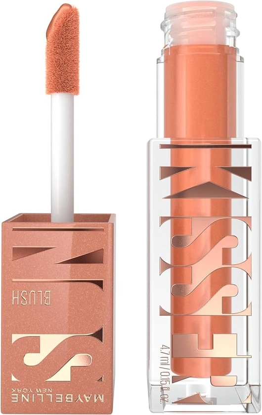 Maybelline New-York - Blush Liquide Illuminateur Multi-Usage - Fard à Joues, Highlighter et Bronzer - Bonne Mine - Teint Hâlé - Maquillage Glowy - SUNKISSER - Teinte : Downtown Rush - 4,7 ml