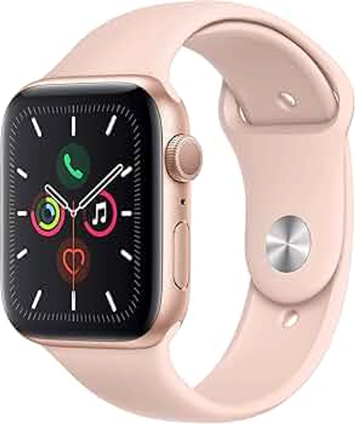 Apple Watch Series 5 (GPS, 40MM) - Gold Aluminum Case with Pink Sand Sport Band (Renewed)