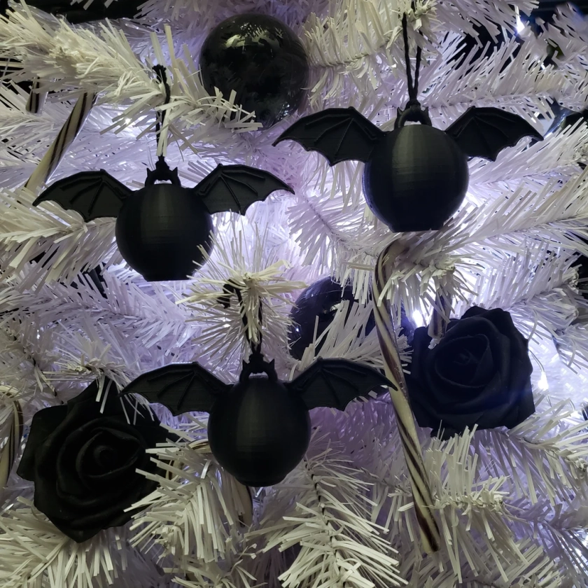 Bat Bauble Tree Ornament Gothic Holiday Home Decor 3D Printed - Etsy UK