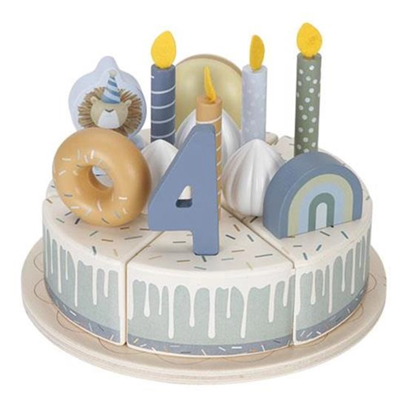 Wooden birthday cake Blue - 26-pcs | Shop at Little Dutch - Little Dutch