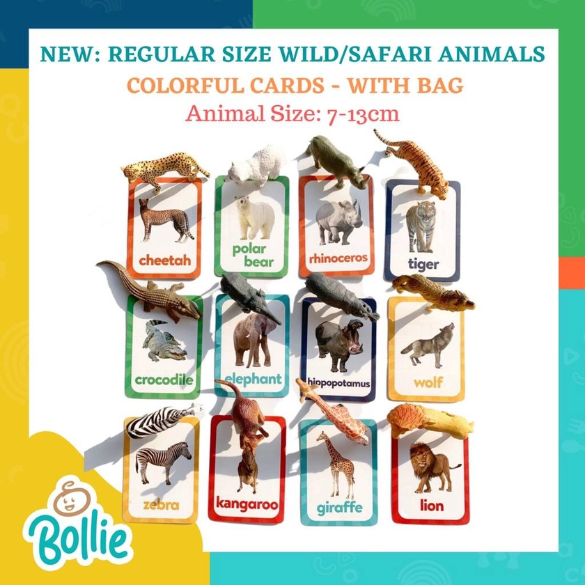 Bollie Baby Miniature Animal Match Cards (Flash Card Educational Montessori Toy)