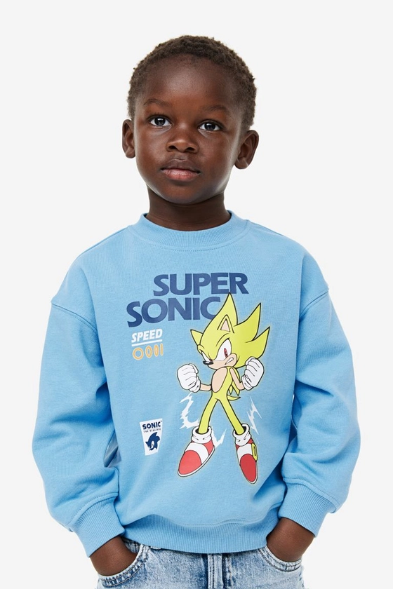 Print Sweater - Blue/Sonic the Hedgehog - Kids | H&M AU