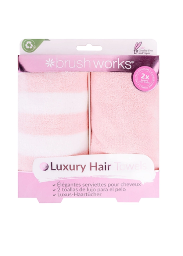 Brushworks Luxury Microfibre Hair Towel Duo