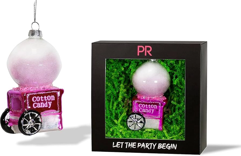 Party Rock | Cotton Candy Machine Glass Ornament | Food Collection