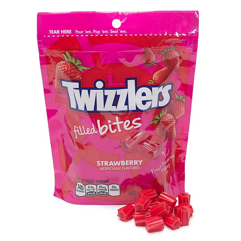 Twizzlers Licorice Filled Bites - Strawberry: 8-Ounce Bag