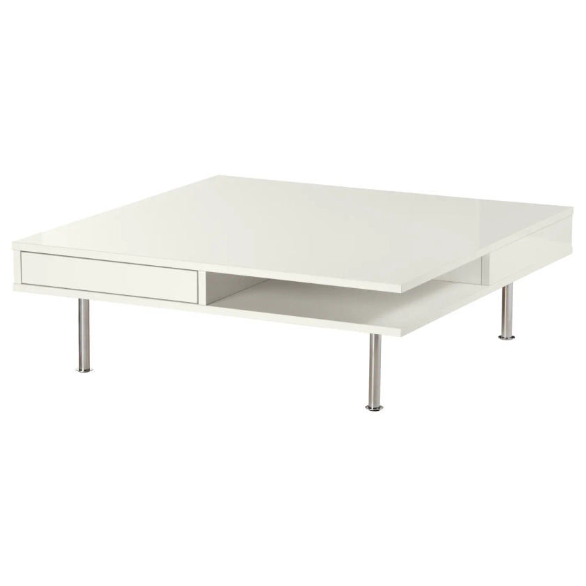 TOFTERYD table basse, brillant blanc, 95x95 cm - IKEA