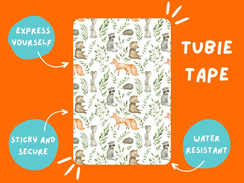 WATERCOLOUR WOODLAND TUBIE tape full sheet | Tubie Life ng tube tape