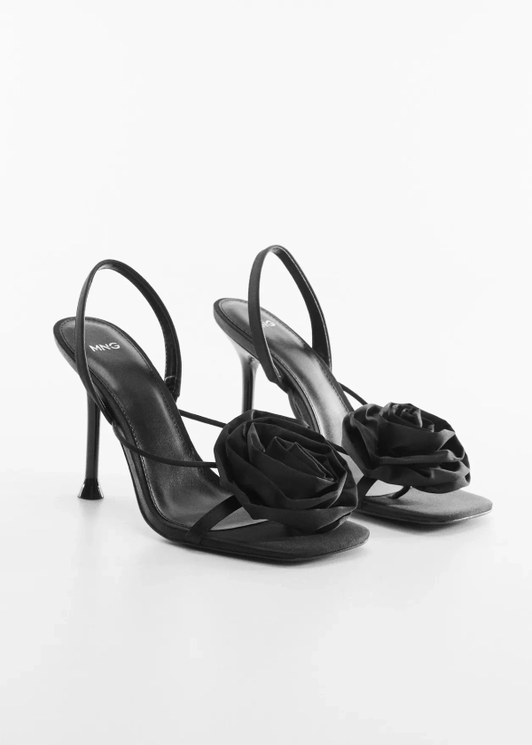 Maxi flower heeled sandal - MANGO