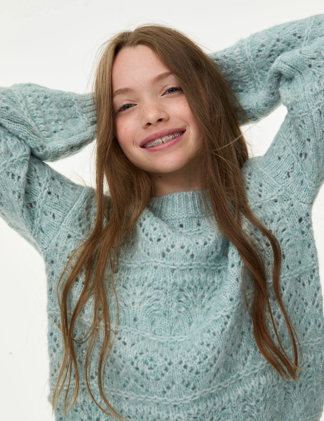 Patterned Knitted Jumper (6-16 Yrs)