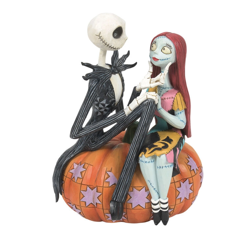 Jim Shore Disney Tim Burton's The Nightmare Before Christmas Jack and Sally Figurine, 6.3"