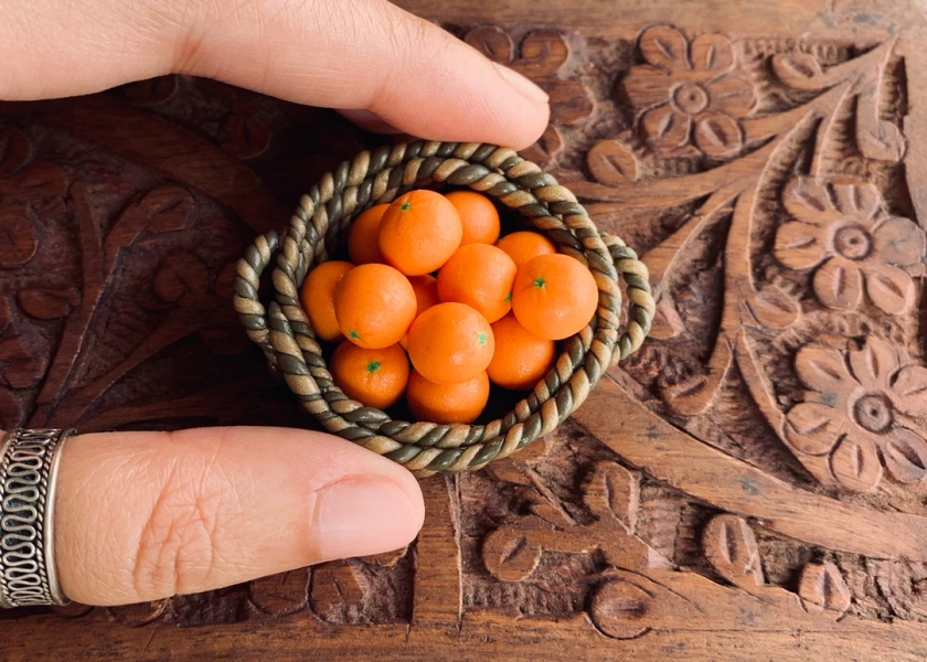 Miniature Orange Basket Fridge Magnet Food Magnet - Etsy Australia