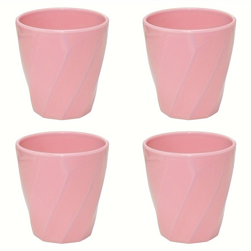 4pcs 8.8oz Thickened PP Plastic Cups - Heat-Resistant, Reusable for Coffee, Milk, Tea & Mouthwash - Perfect for Home Use