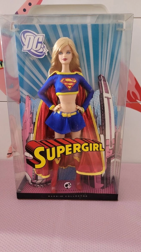 DC Supergirl Barbie Collector Doll Silver Label 2008 Mattel L9639