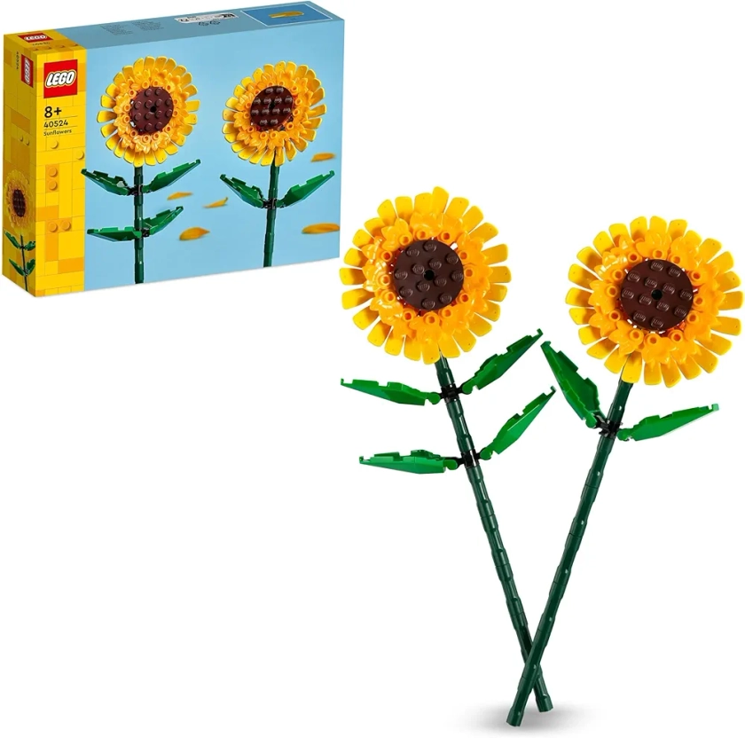 LEGO Tournesols - Kit de Construction de Fleurs Artificielles pour Enfants Dès 8 Ans, à Exposer comme Accessoire de Chambre d'enfant ou Décoration de Maison, Cadeau pour Adolescents 40524