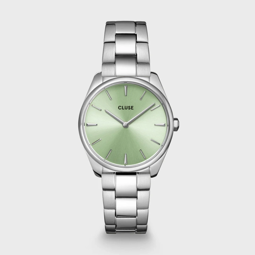 Féroce Petite Watch Steel Green, Silver Colour