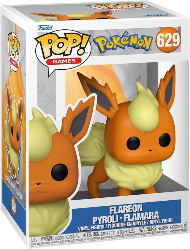 Funko Pop! Games: Pokemon - Flareon - Pyroli - Figurine en Vinyle à Collectionner - Idée de Cadeau - Produits Officiels - Jouets pour Les Enfants et Adultes - Video Games Fans
