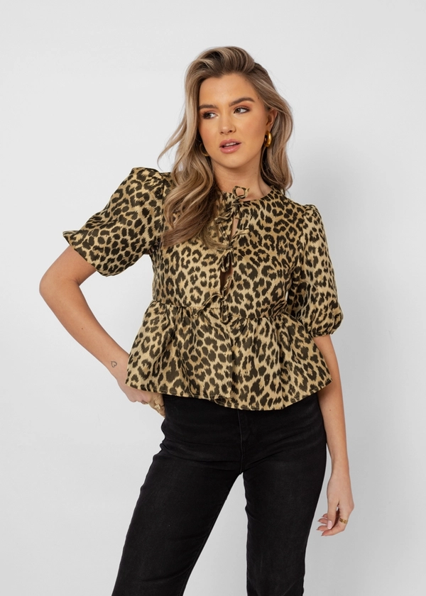 Celine top leopard | Bruin | L | 263726-Bruin-L