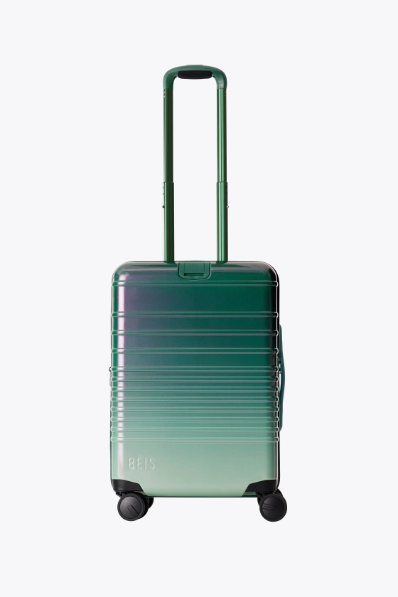 BÉIS 'The Carry-On Roller' in Wicked Green - Iridescent Ombre Green Carry-On Rolling Suitcase